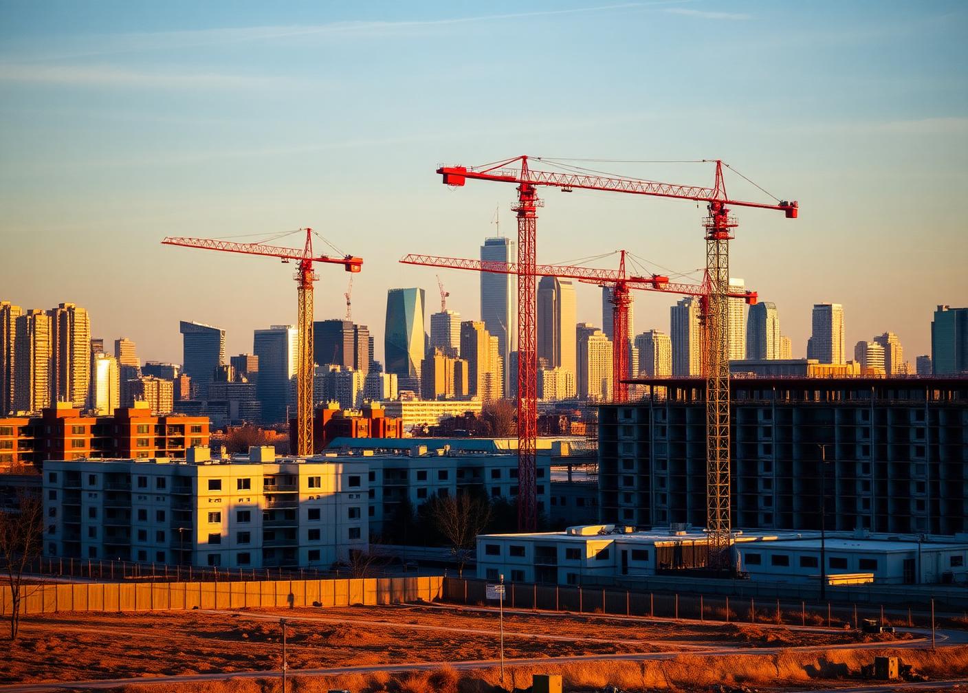 Residential and commercial development under construction in Toronto